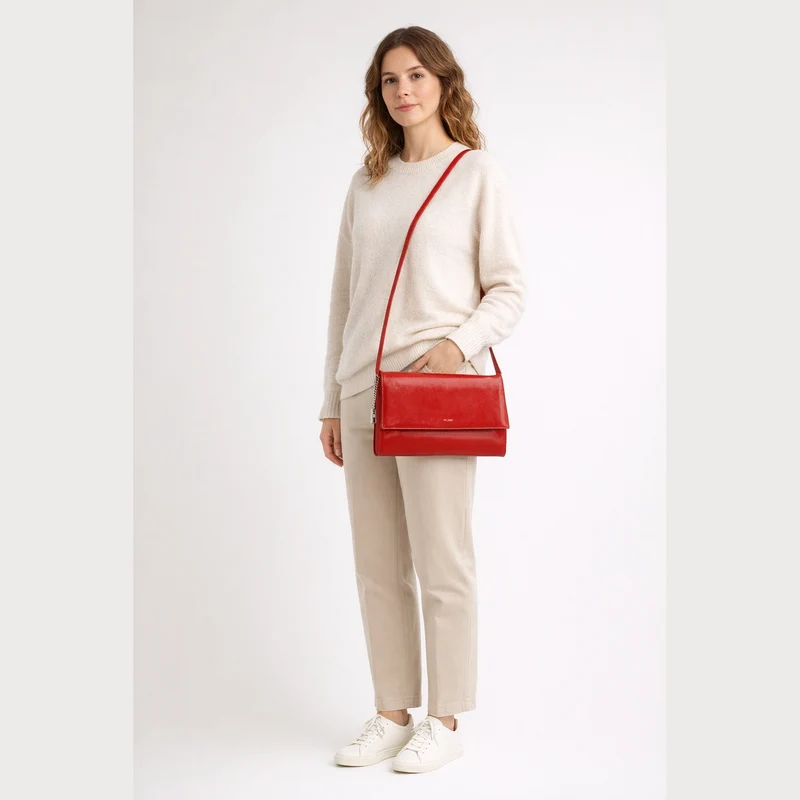 Picard Auguri - Bolso bandolera 30 cm (rot-lack)