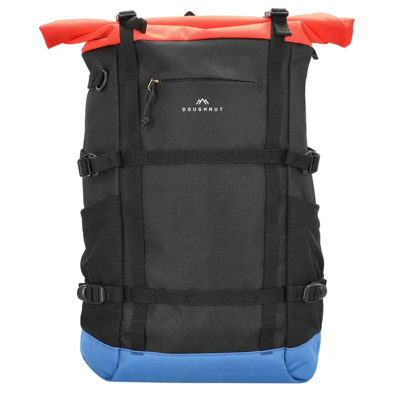 Doughnut Paratrooper Reborn - Mochila Rolltop 14" 67 cm (black x grapefruit)