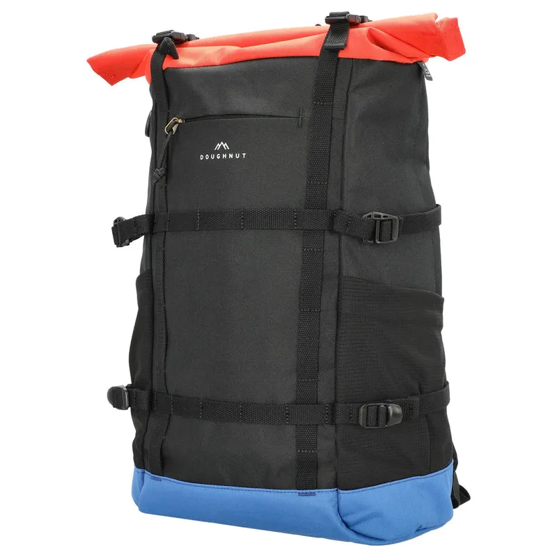 Doughnut Paratrooper Reborn - Mochila Rolltop 14" 67 cm (black x grapefruit)