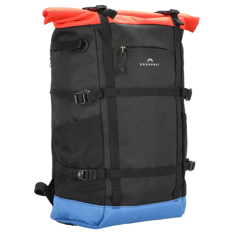Doughnut Paratrooper Reborn - Mochila Rolltop 14" 67 cm (black x grapefruit)