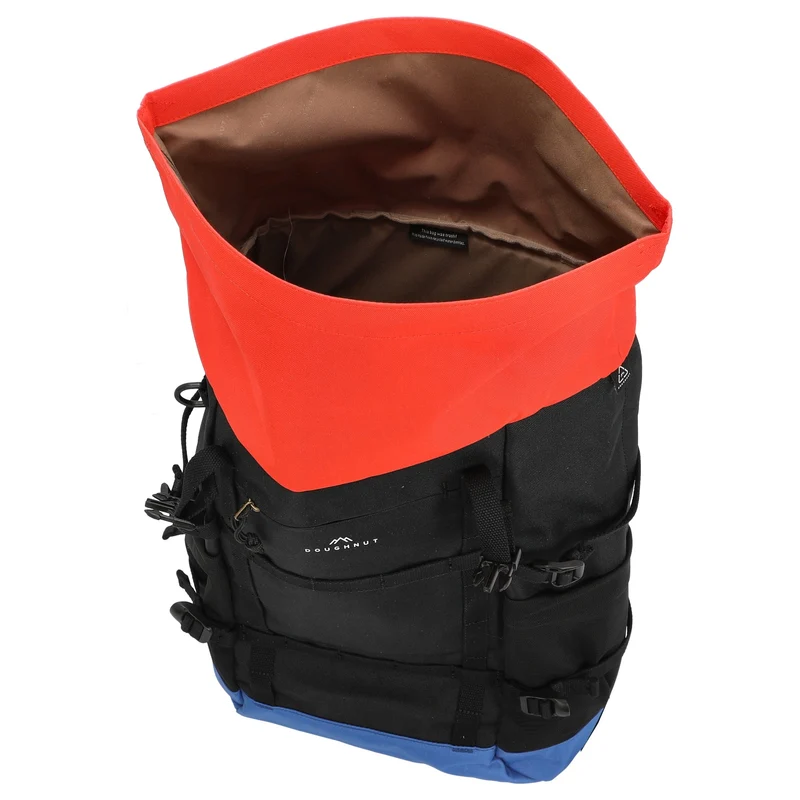 Doughnut Paratrooper Reborn - Mochila Rolltop 14" 67 cm (black x grapefruit)
