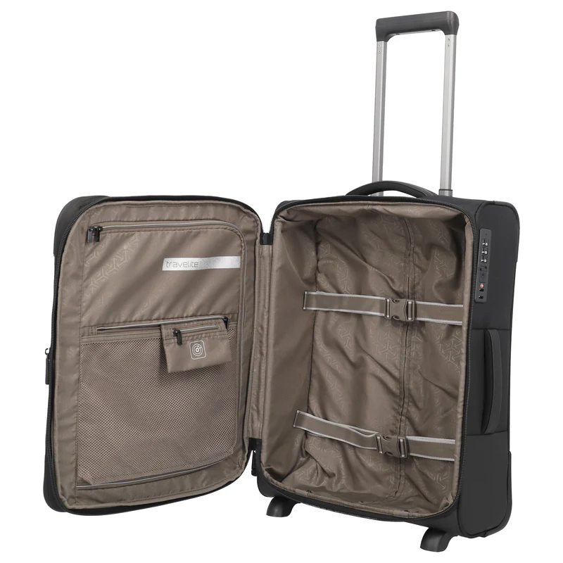 Travelite Crosslite - Trolley de cabina S 2 ruedas 54 cm expandible (black)