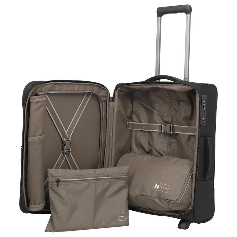 Travelite Crosslite - Trolley de cabina S 2 ruedas 54 cm expandible (black)