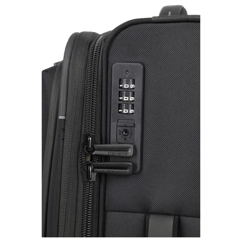 Travelite Crosslite - Trolley de cabina S 2 ruedas 54 cm expandible (black)
