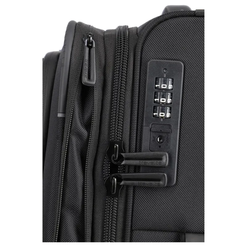 Travelite Crosslite - Trolley de cabina S 2 ruedas 54 cm expandible (black)
