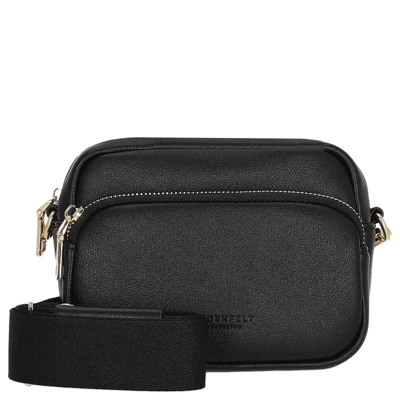 Seidenfelt Heby - Bolso de hombro 18 cm (black/gold)