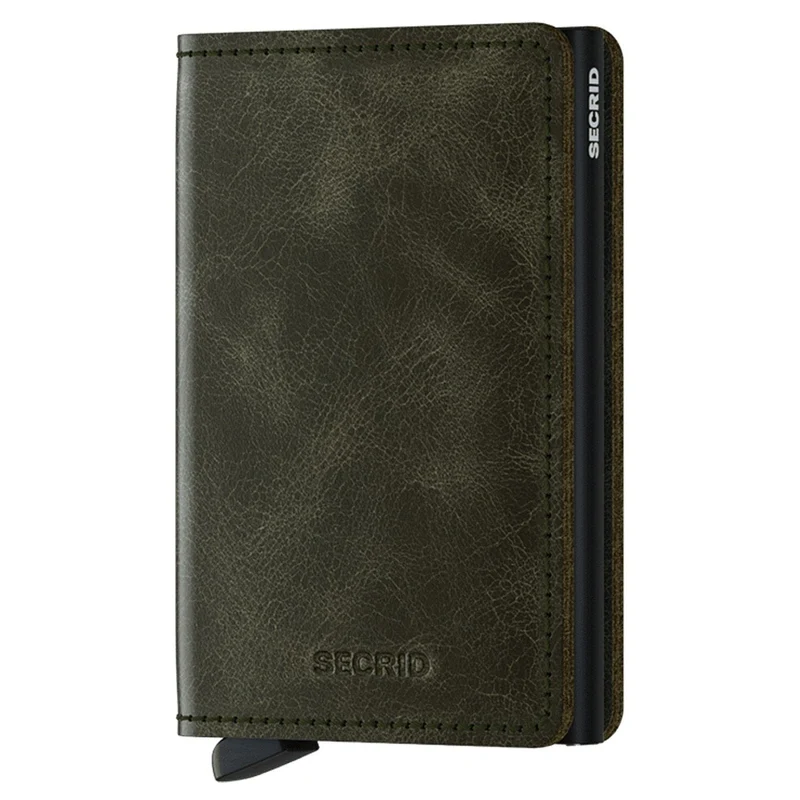Secrid Vintage Slimwallet - Cartera RFID 6.8 cm (olive-black)