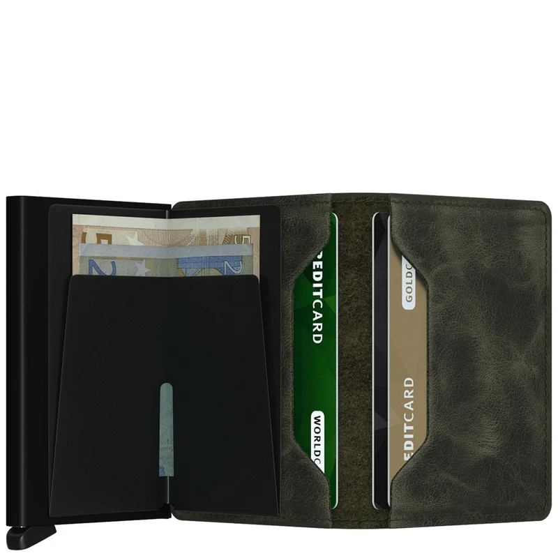 Secrid Vintage Slimwallet - Cartera RFID 6.8 cm (olive-black)