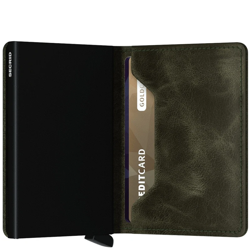 Secrid Vintage Slimwallet - Cartera RFID 6.8 cm (olive-black)