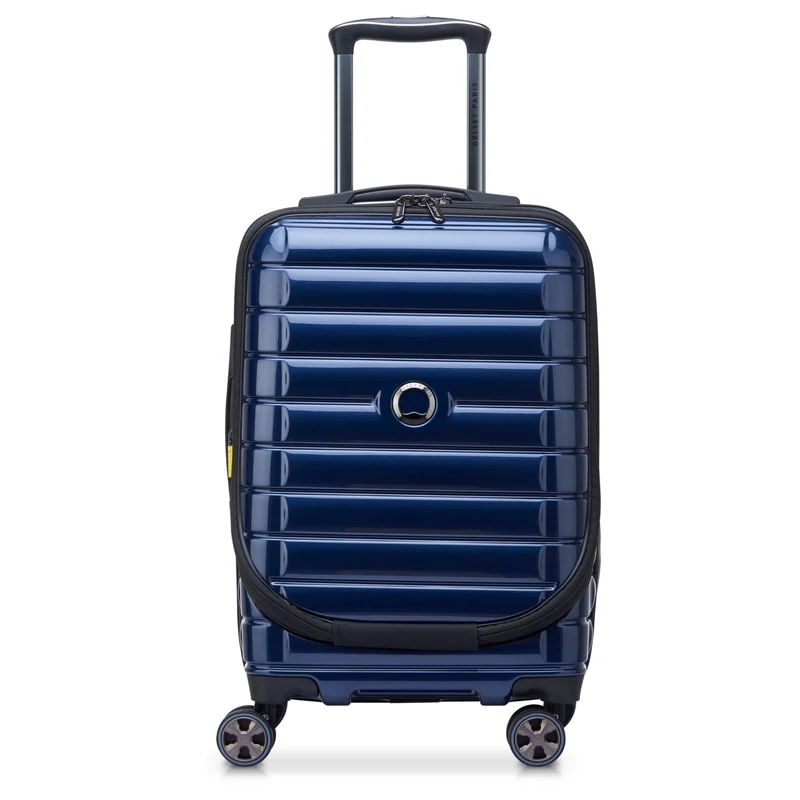 Delsey Paris Shadow 5.0 - Trolley de cabina con 4 ruedas y bolsillo delantero S 55 cm expandible USB (marineblau)