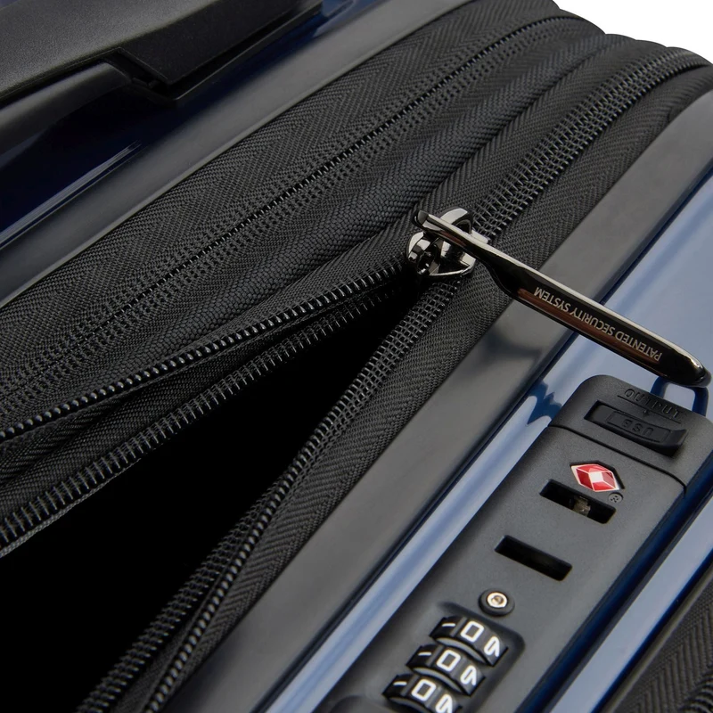 Delsey Paris Shadow 5.0 - Trolley de cabina con 4 ruedas y bolsillo delantero S 55 cm expandible USB (marineblau)