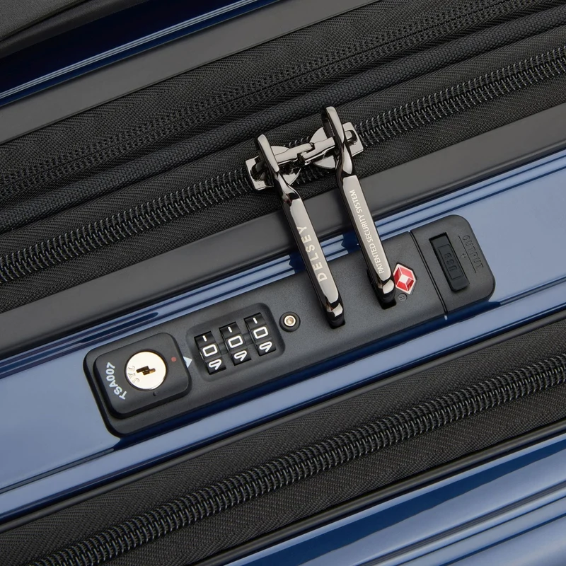 Delsey Paris Shadow 5.0 - Trolley de cabina con 4 ruedas y bolsillo delantero S 55 cm expandible USB (marineblau)