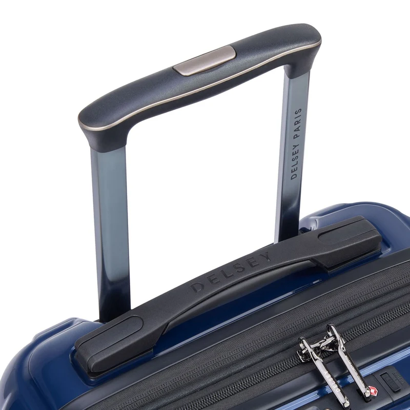 Delsey Paris Shadow 5.0 - Trolley de cabina con 4 ruedas y bolsillo delantero S 55 cm expandible USB (marineblau)