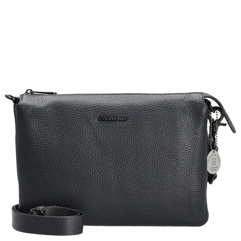 Mandarina Duck Mellow Leather - Bolso bandolera 28 cm (dress blue)