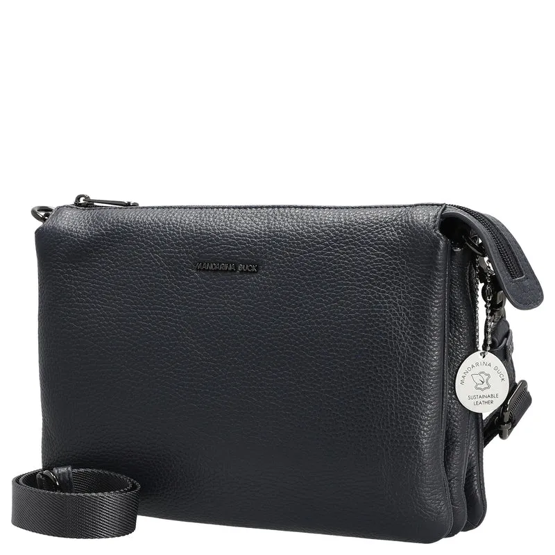 Mandarina Duck Mellow Leather - Bolso bandolera 28 cm (dress blue)