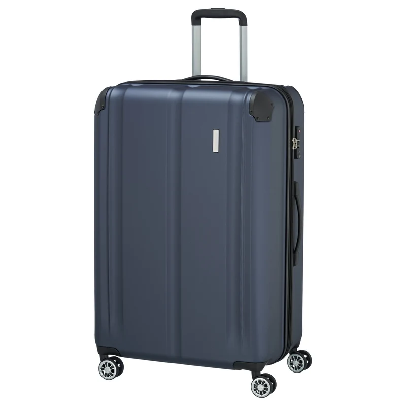 Travelite City - Trolley de 4 ruedas erw. L 77 cm (marine)