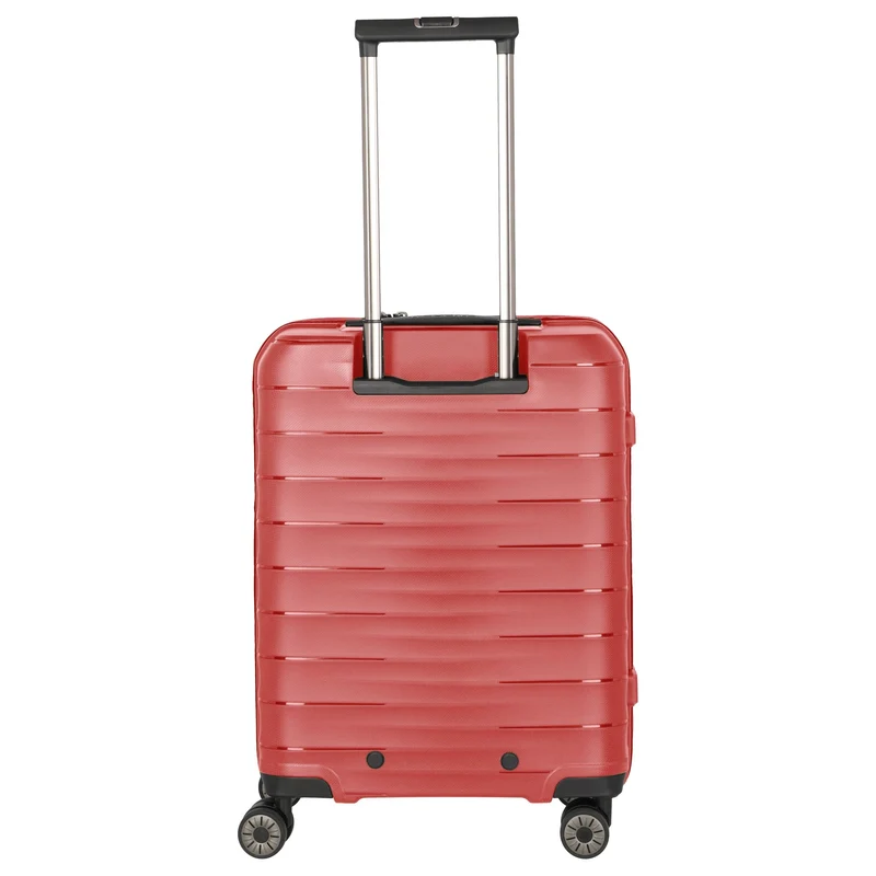 Travelite Mooby - Trolley de cabina con 4 ruedas y bolsillo delantero S 55 cm (rot)