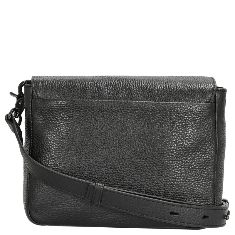 Mandarina Duck Mellow Leather - Bolso bandolera 36 cm (nero)