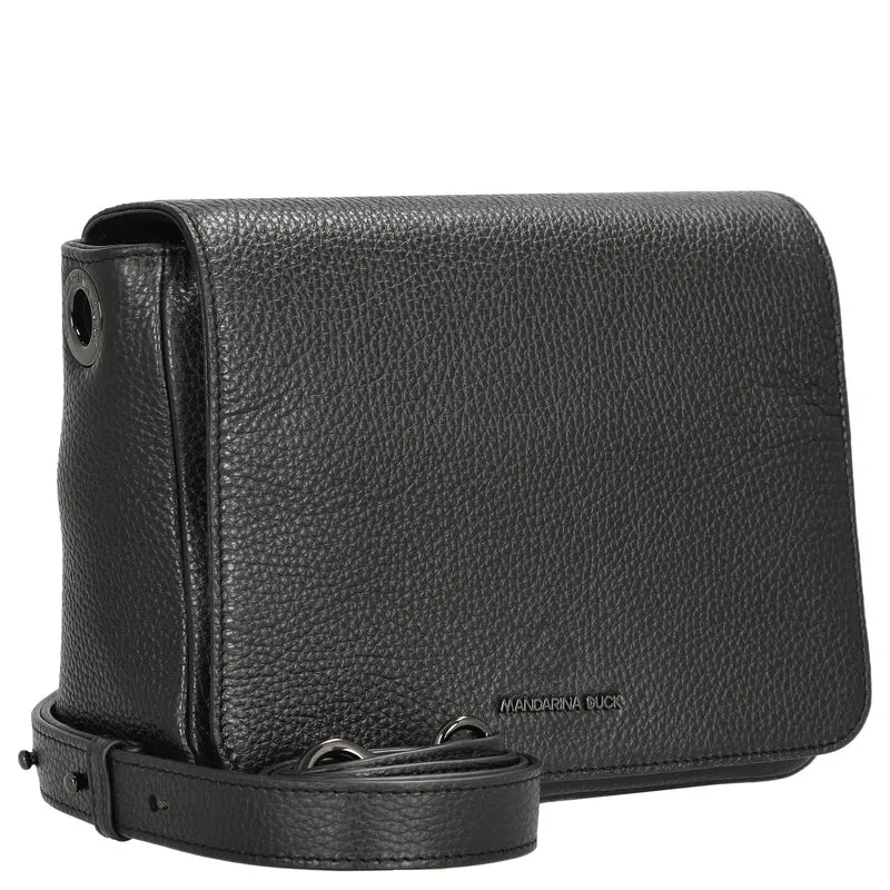 Mandarina Duck Mellow Leather - Bolso bandolera 36 cm (nero)