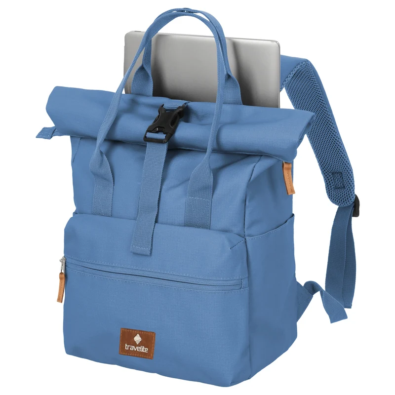 Travelite Basics Short Handle - Mochila enrollable 46 cm (denim)