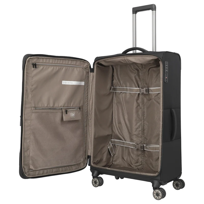 Travelite Crosslite - Trolley de 4 ruedas L 77 cm expandible (black)