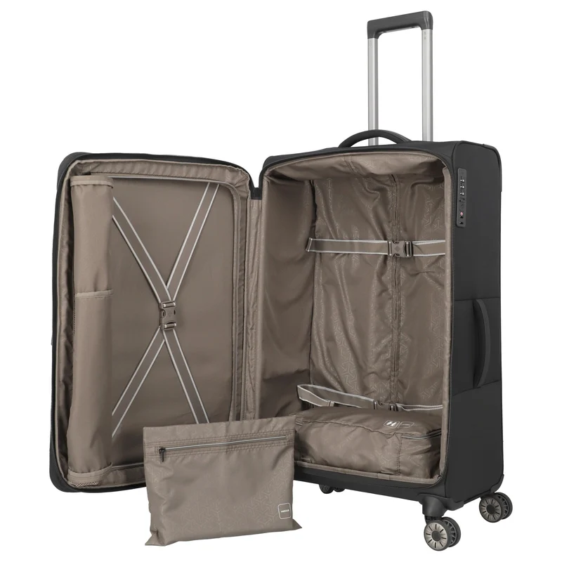 Travelite Crosslite - Trolley de 4 ruedas L 77 cm expandible (black)
