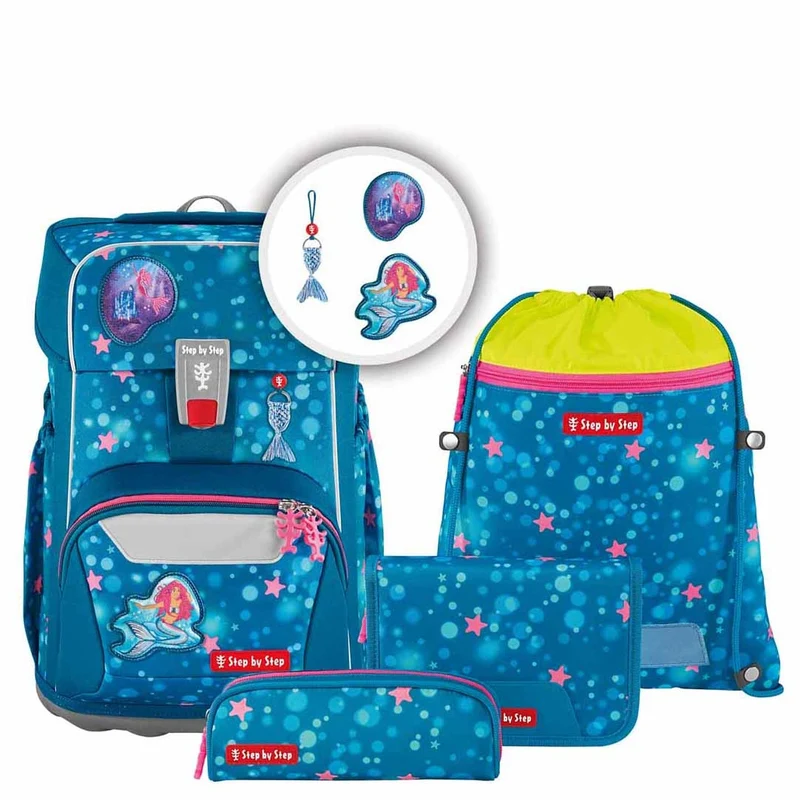 Step by Step Giant - Set de mochila escolar 5 pzas. (Mermaid Lola)