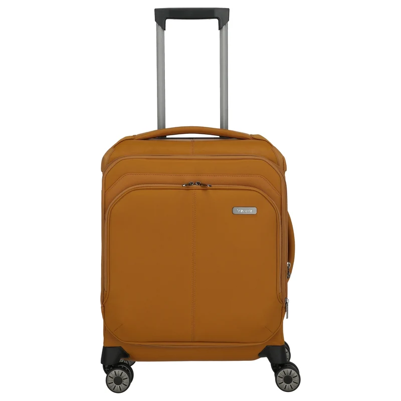 Travelite Priima - Trolley de cabina con 4 ruedas S 55 cm expandible (curry)
