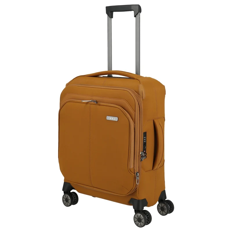 Travelite Priima - Trolley de cabina con 4 ruedas S 55 cm expandible (curry)