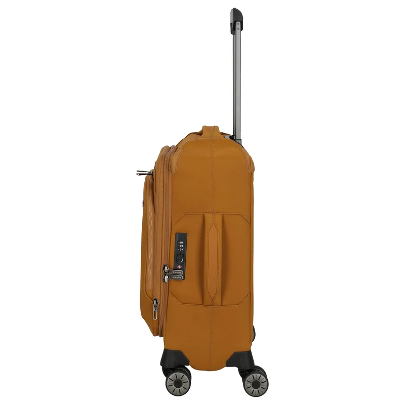 Travelite Priima - Trolley de cabina con 4 ruedas S 55 cm expandible (curry)