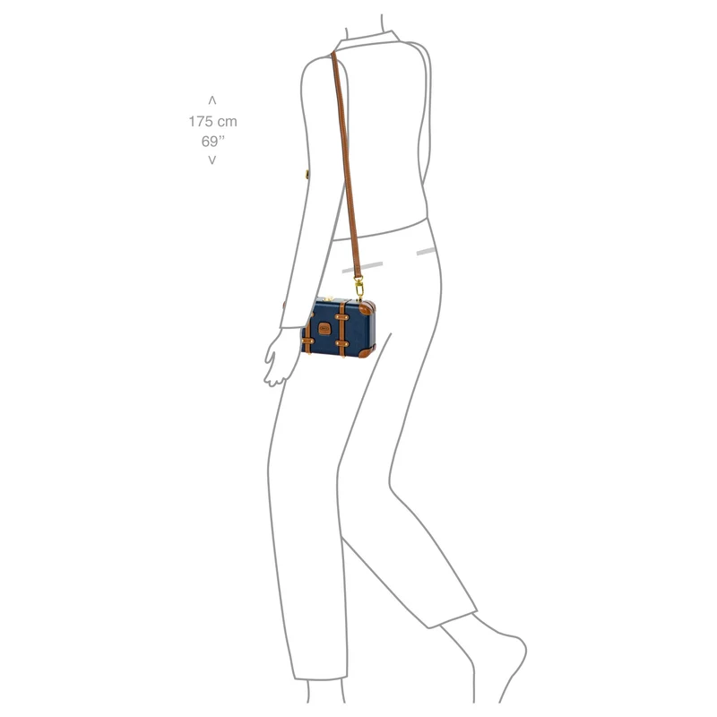 Brics Bellagio - Bolso bandolera 20 cm (blue/tan)