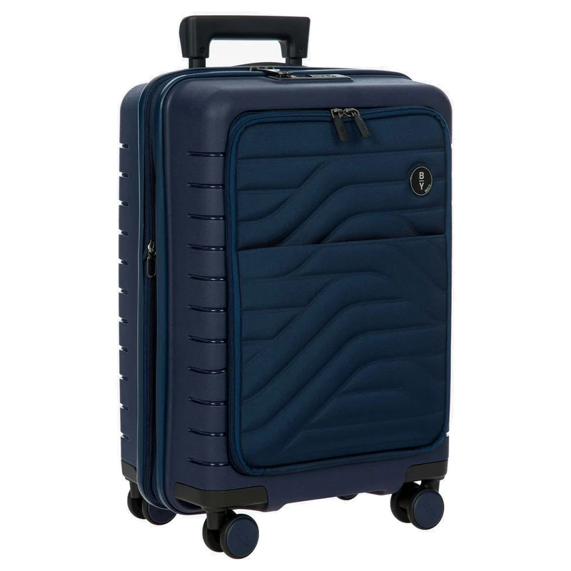 Brics BY Ulisse - Trolley de cabina con 4 ruedas y bolsillo delantero 55 cm erw. USB (oceano)