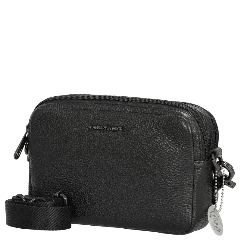 Mandarina Duck Mellow Leather - Bolso bandolera 20 cm (nero)