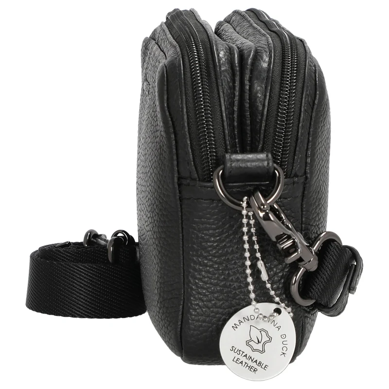 Mandarina Duck Mellow Leather - Bolso bandolera 20 cm (nero)