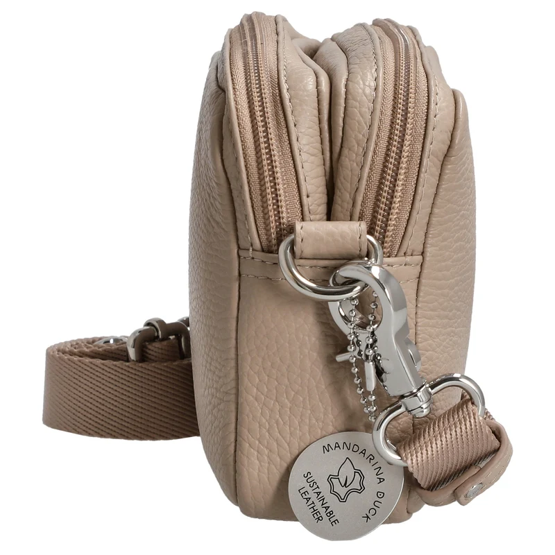 Mandarina Duck Mellow Leather - Bolso bandolera 20 cm (warm taupe)