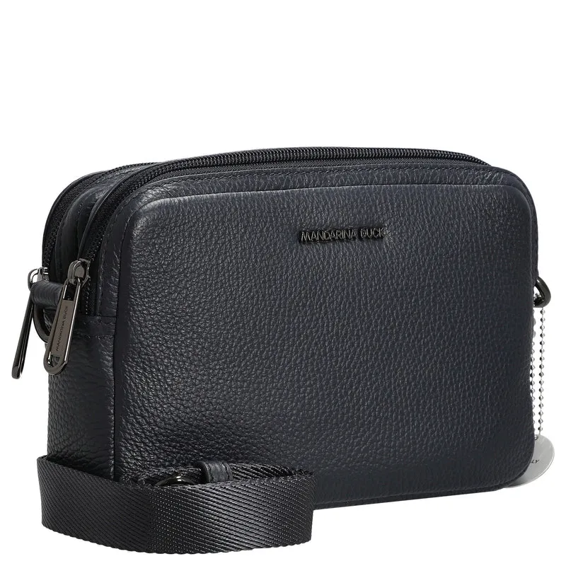 Mandarina Duck Mellow Leather - Bolso bandolera 20 cm (dress blue)