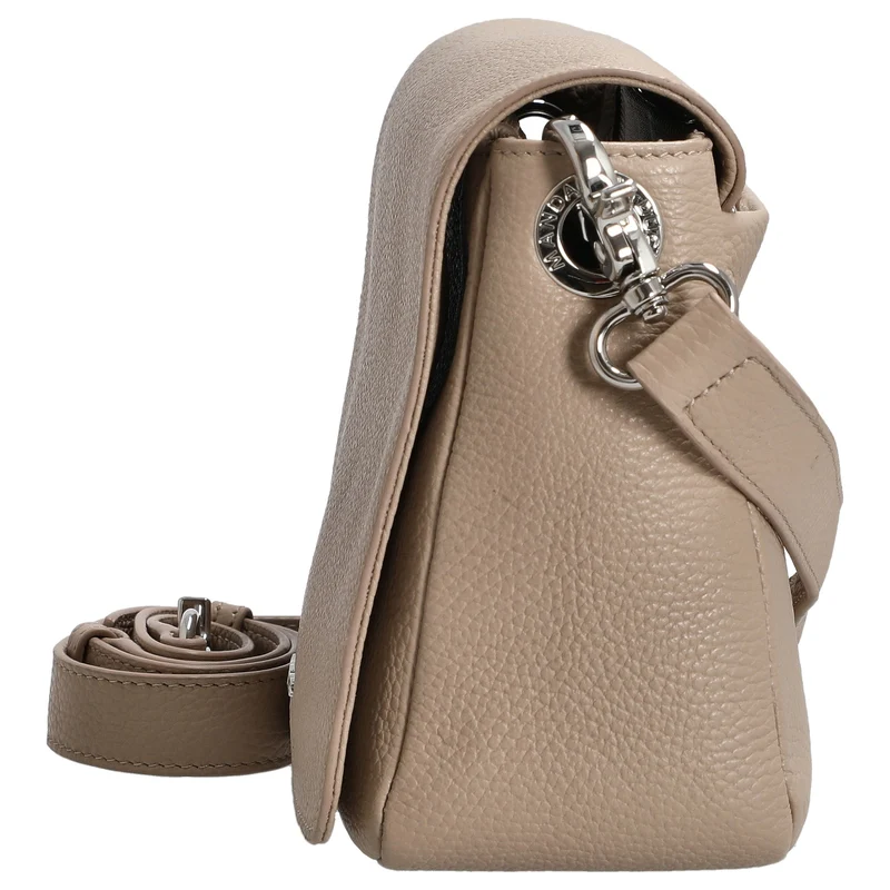 Mandarina Duck Mellow Leather - Bolso bandolera 36 cm (warm taupe)