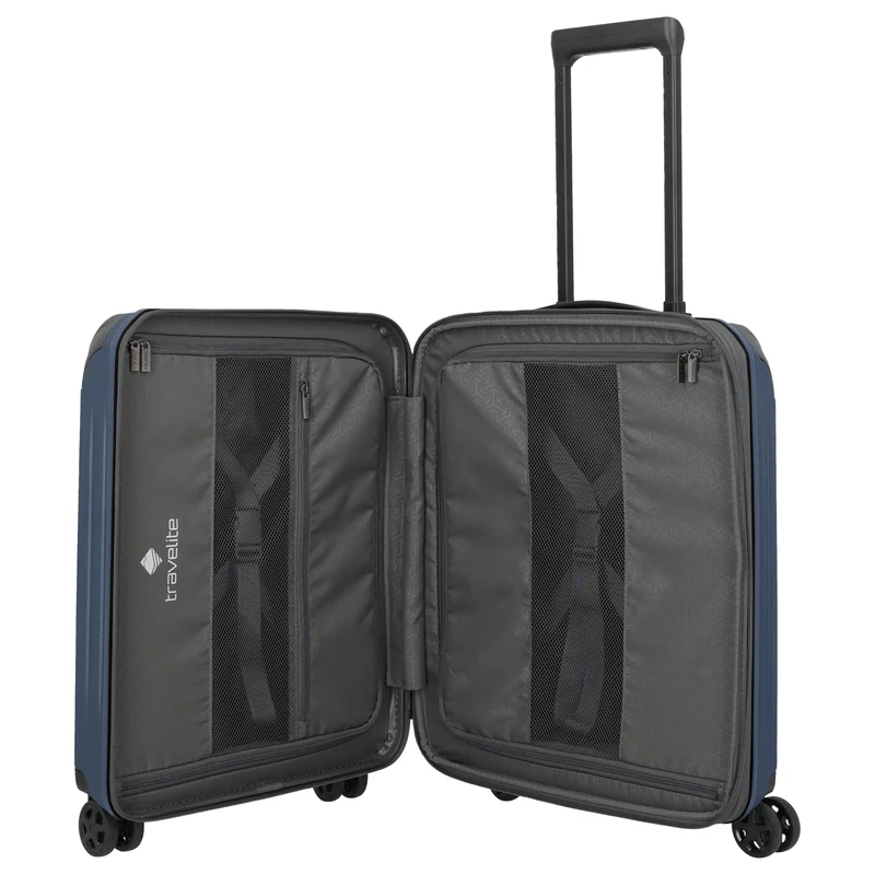 Travelite Dynamiic - Trolley de cabina con 4 ruedas S 55 cm expandible (denimblue)