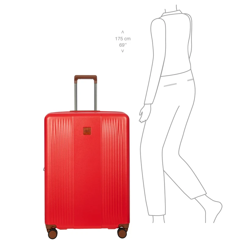 Brics Ferrara - Trolley de 4 ruedas L 77 cm expandible (red)