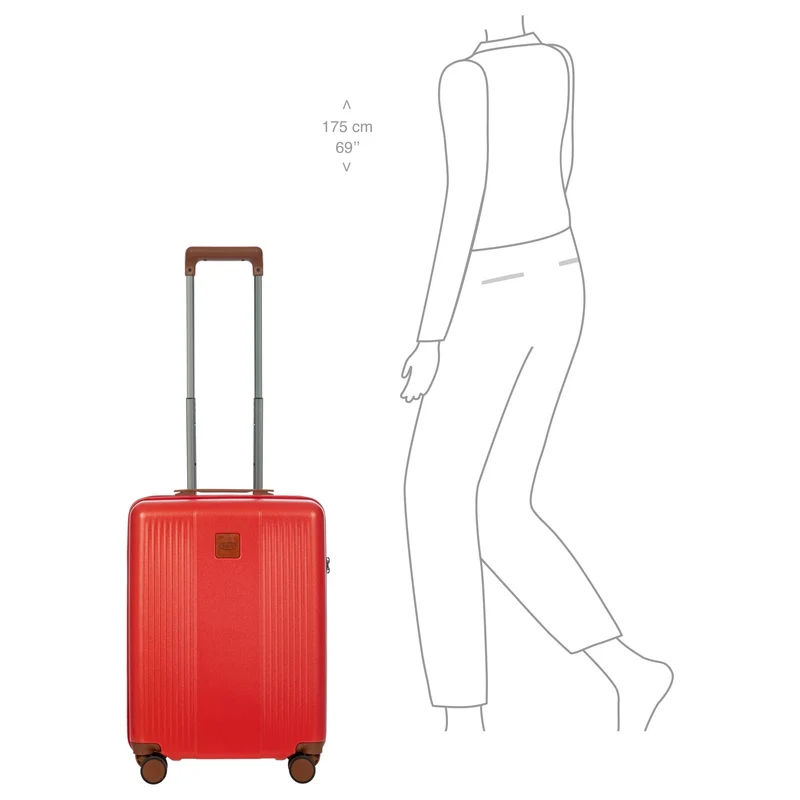 Brics Ferrara - Trolley de cabina con 4 ruedas S 55 cm (red)