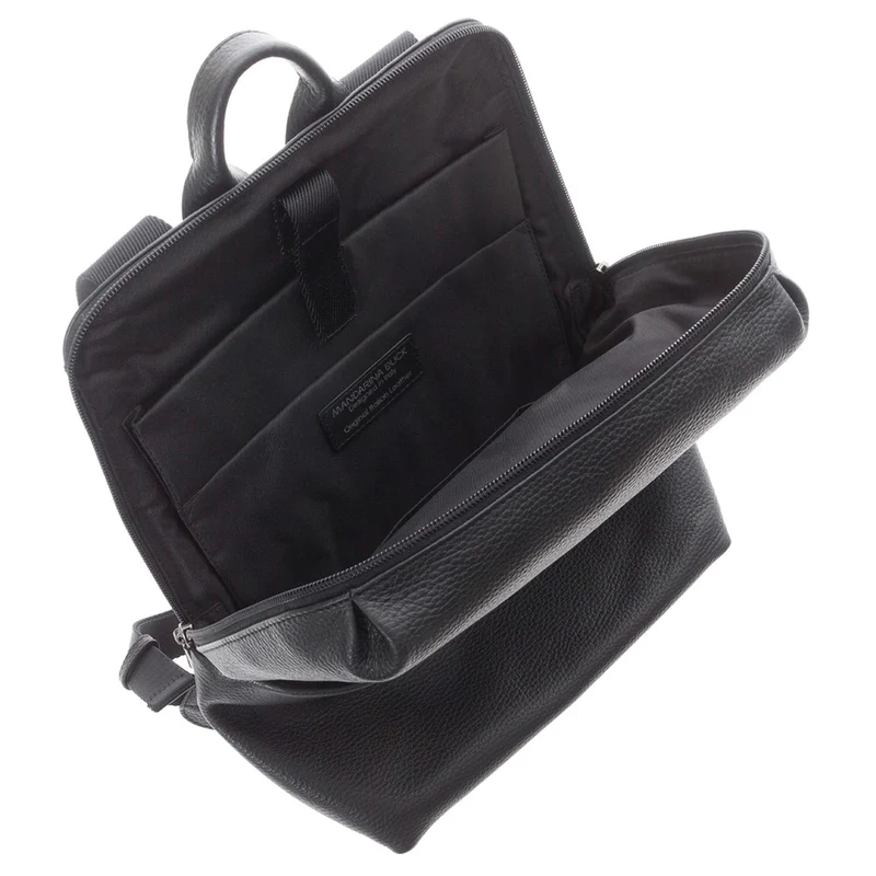Mandarina Duck Mellow Leather - Mochila 13" 36 cm Cuero (color: negro)