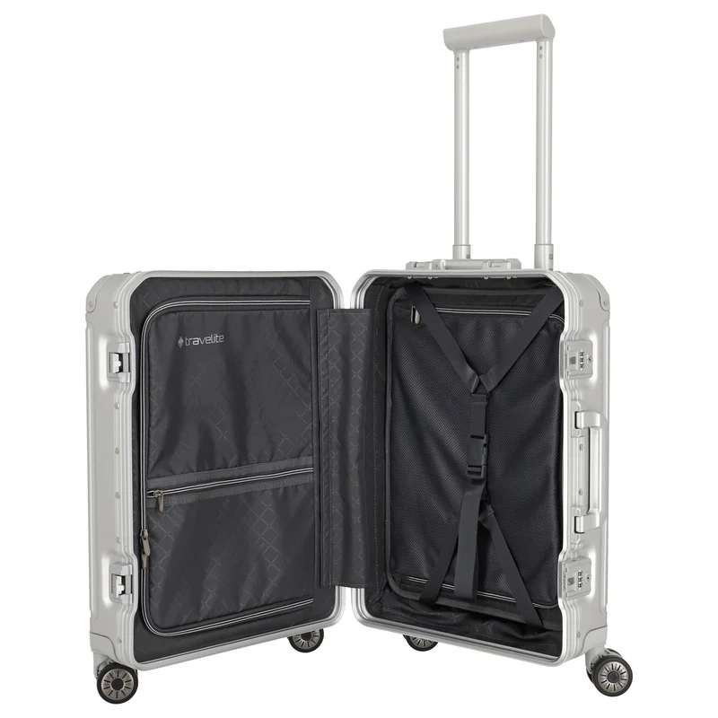 Travelite Next - Trolley de cabina con 4 ruedas S 55 cm (silber)