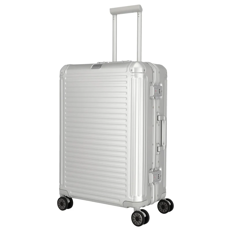Travelite Next - Trolley con 4 ruedas M 67 cm (silber)