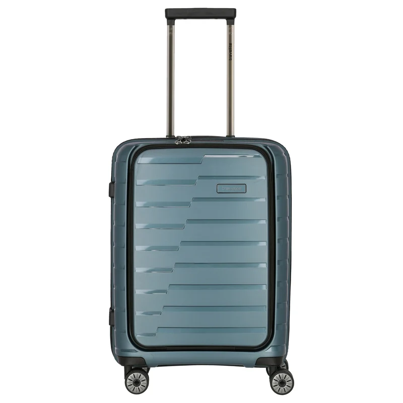 Travelite Air Base - Trolley de cabina con 4 ruedas y bolsillo delantero S 55 cm (iceblue)