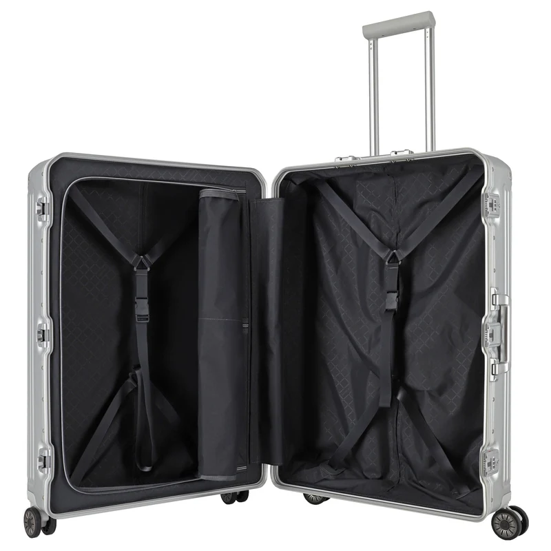 Travelite Next - Trolley de 4 ruedas L 77 cm (silber)