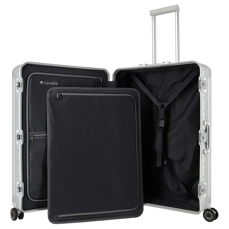 Travelite Next - Trolley de 4 ruedas L 77 cm (silber)