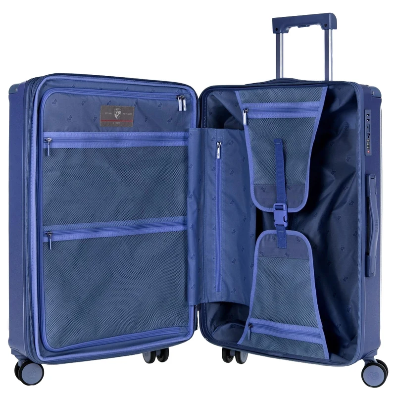 Heys Luxe - Trolley de 4 ruedas M 66 cm expandible (navy)