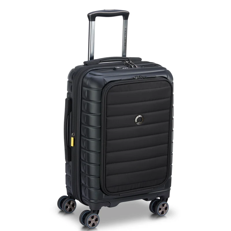 Delsey Paris Shadow 5.0 - Trolley de cabina con 4 ruedas y bolsillo delantero S 55 cm expandible USB (schwarz)