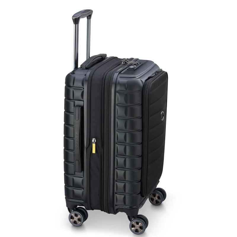 Delsey Paris Shadow 5.0 - Trolley de cabina con 4 ruedas y bolsillo delantero S 55 cm expandible USB (schwarz)