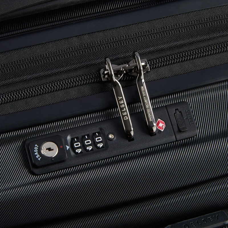 Delsey Paris Shadow 5.0 - Trolley de cabina con 4 ruedas y bolsillo delantero S 55 cm expandible USB (schwarz)